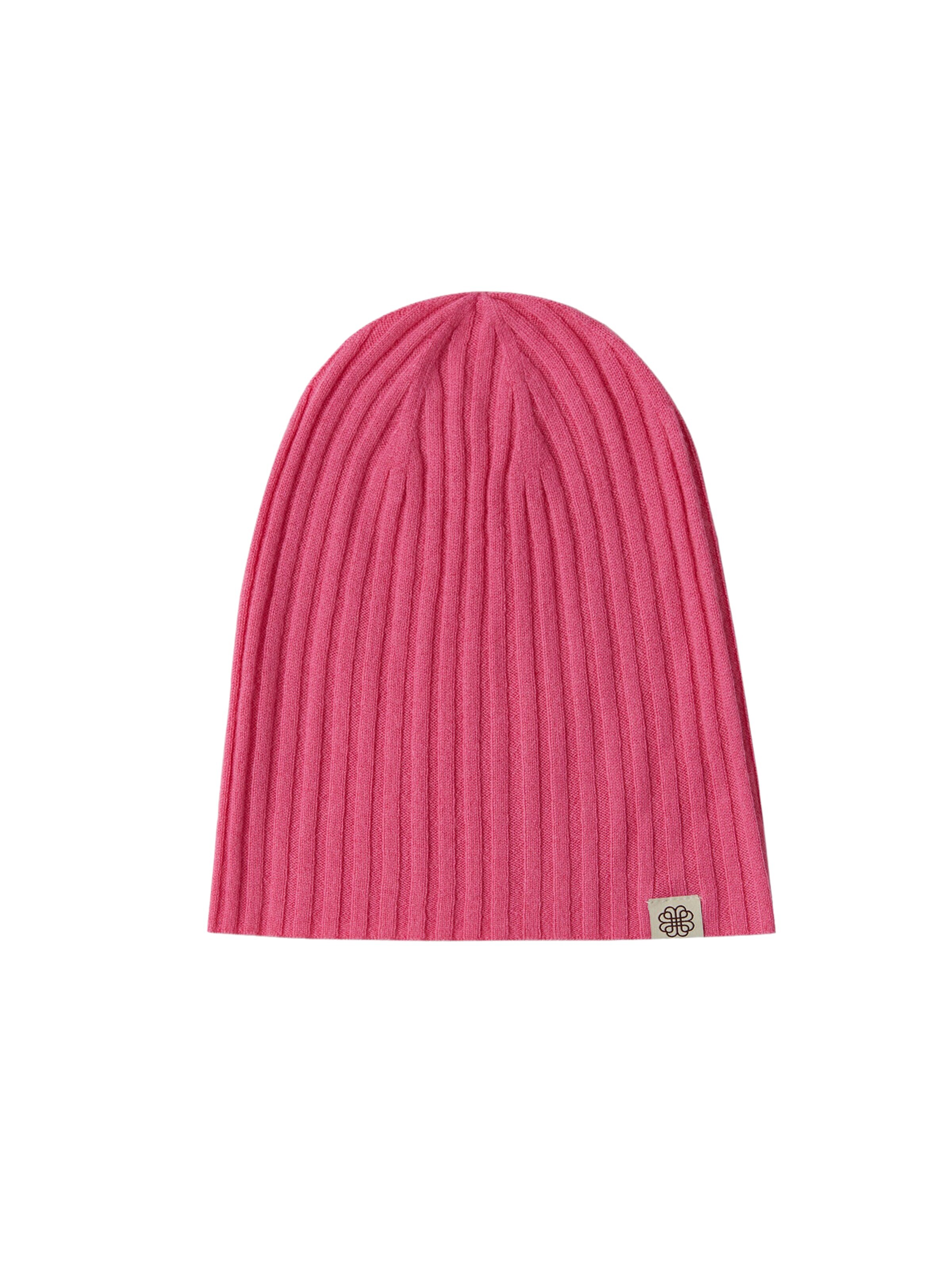GOBI Cashmere Mössa 'Unisex Cashmere Rib Knit Hat' i röd: framsida