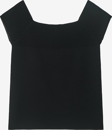 Top in maglia di Adolfo Dominguez in nero: frontale