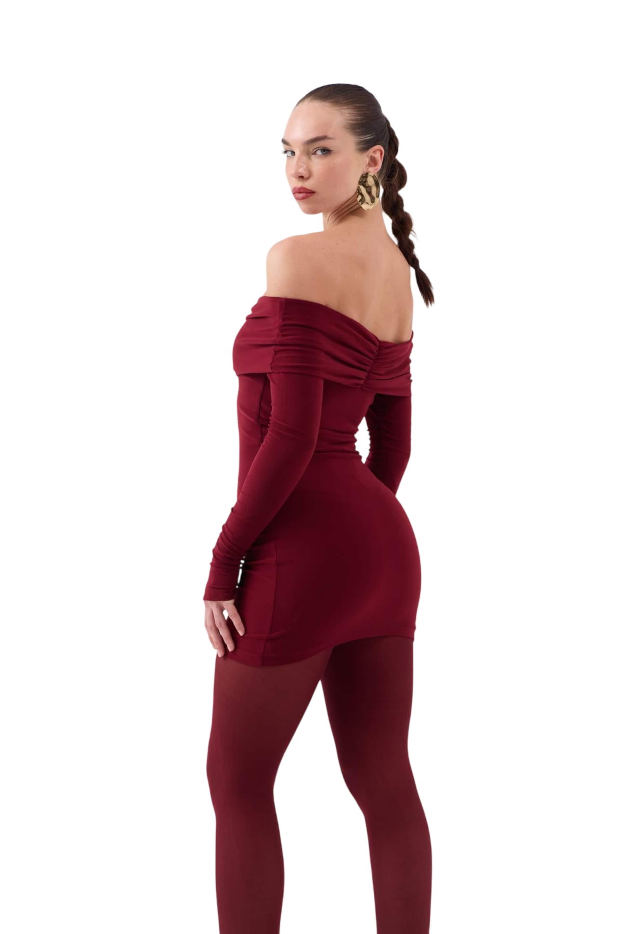 Robe de cocktail HOLLY LOLLY en rouge