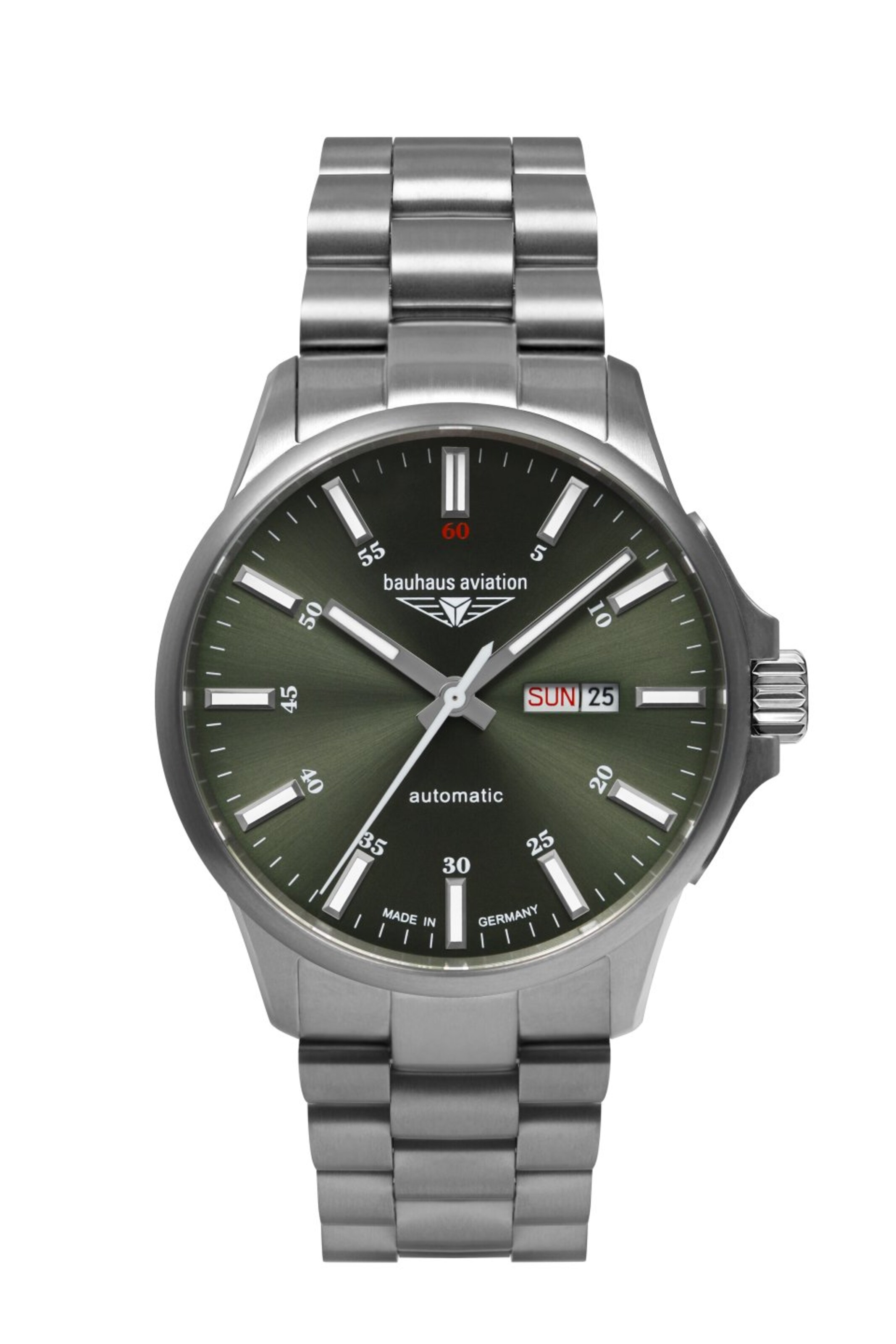Bauhaus Analog Watch in Silver: front