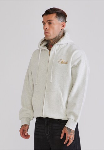 SikSilk Zip-Up Hoodie 'Essentials' in Grey