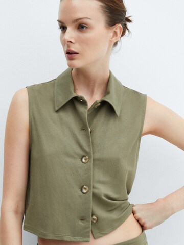 MANGO Vest 'CINTIA' in Green: front