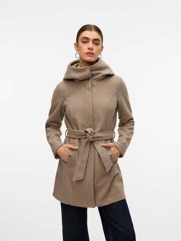 VERO MODA - Abrigo de entretiempo en marrón: frente