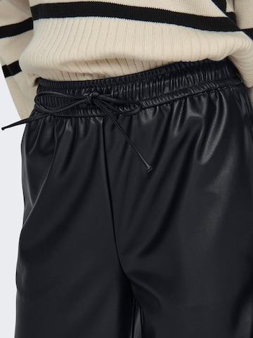 ONLY Szeroka nogawka Spodnie 'HEIDI' w kolorze czarny