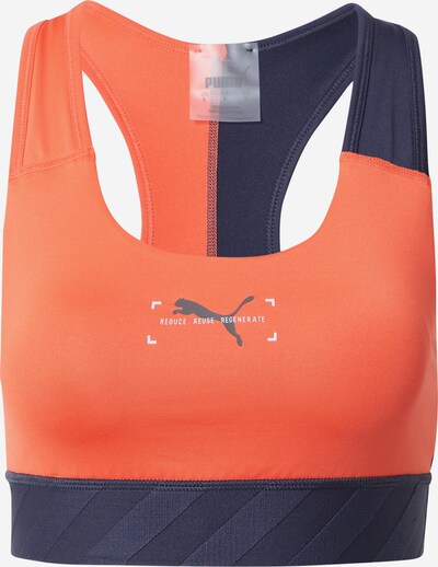 PUMA Soutien-gorge de sport en bleu marine / orange / blanc, Vue avec produit