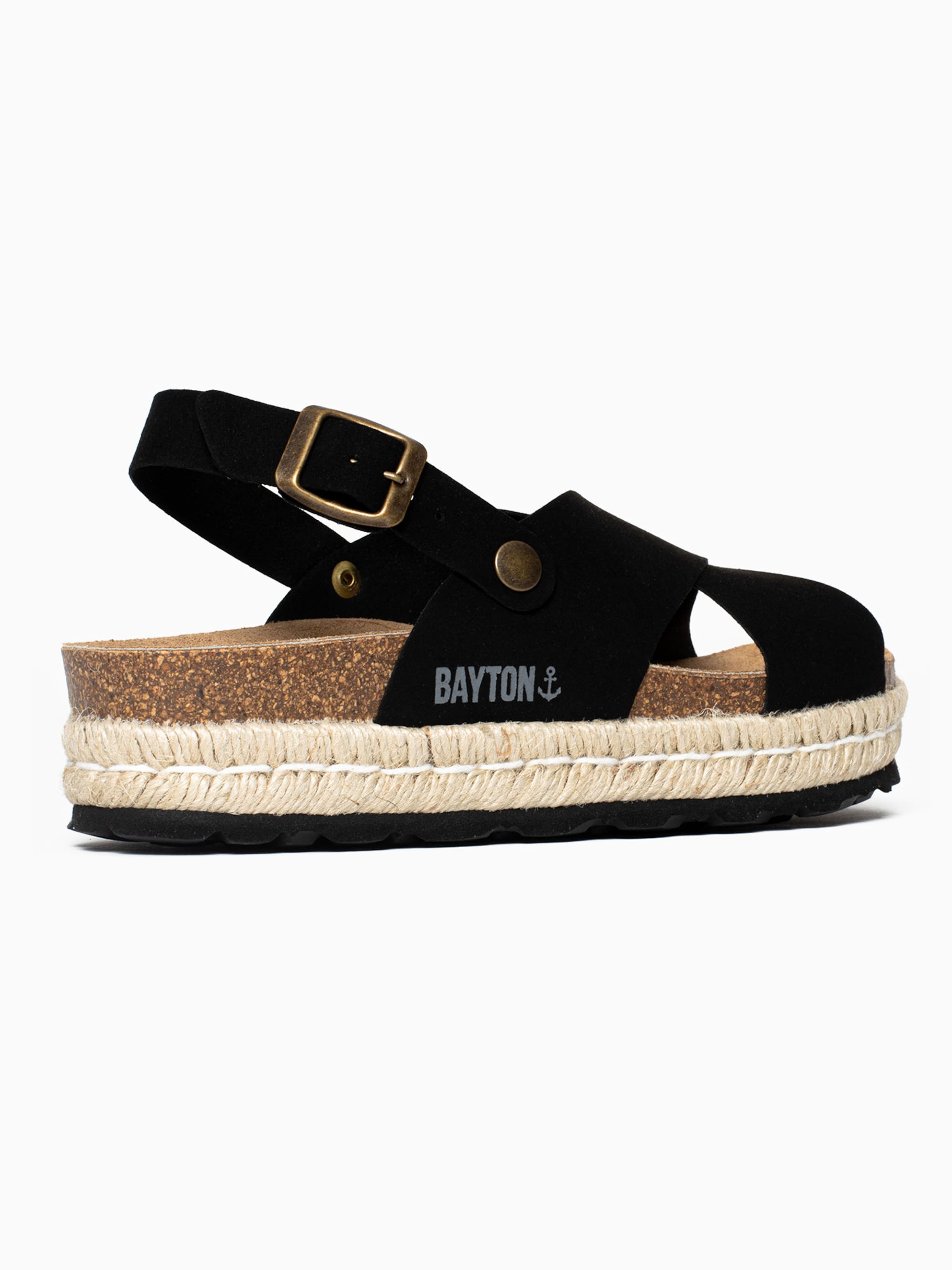 Bayton - Sandálias com tiras 'Leida' em preto