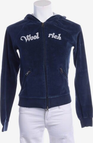 Woolrich Sweatshirt & Zip-Up Hoodie in S in Blue: front