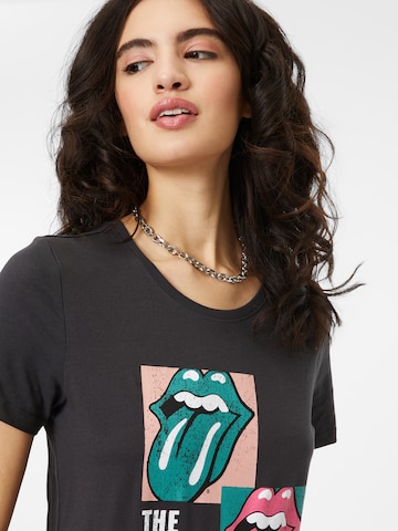 ONLY T-Shirt 'ROLLING STONES' in Grau