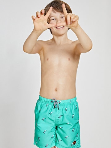 Shorts de bain 'Snoopy Happy Skater' Shiwi en vert