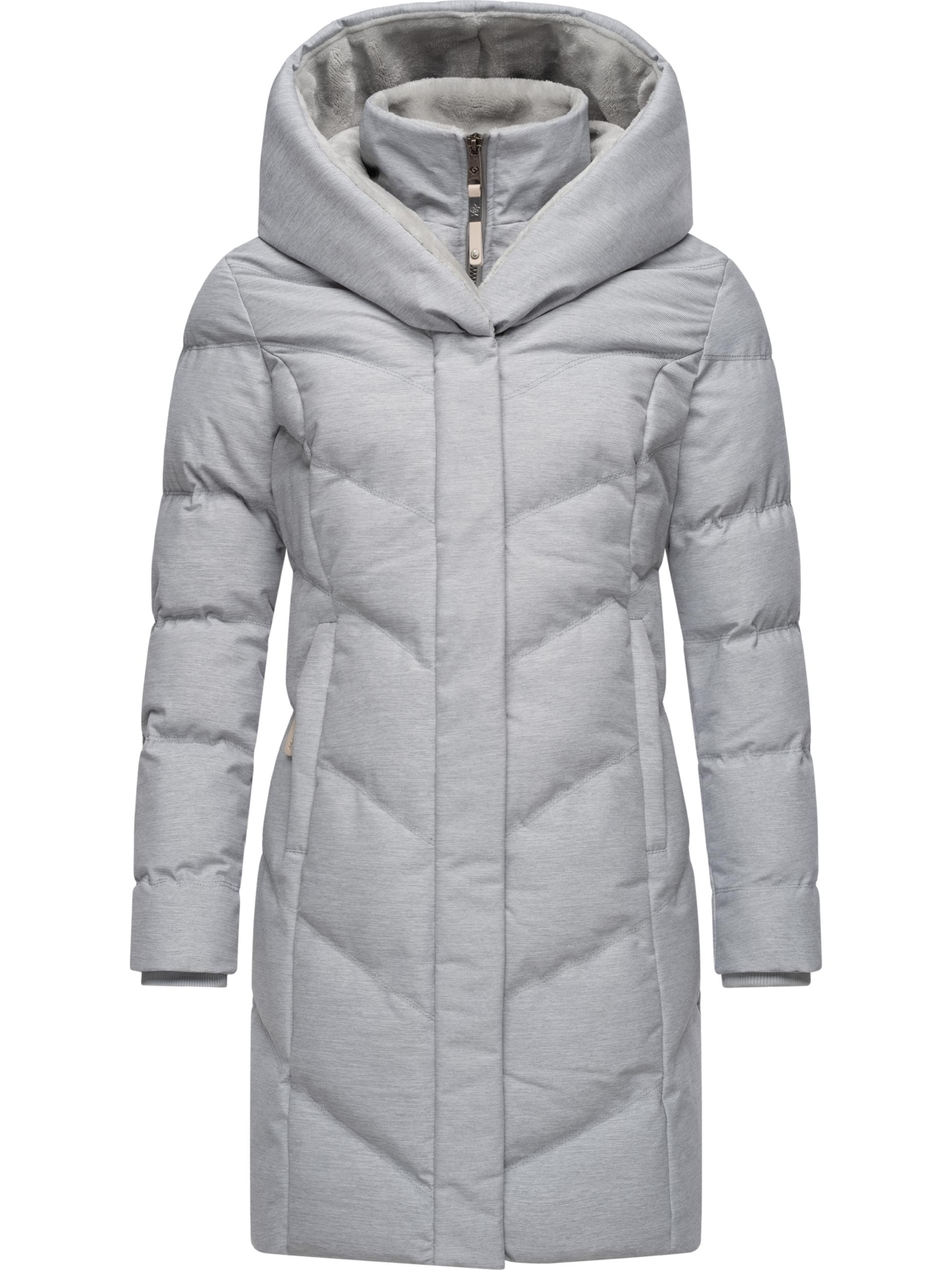 Ragwear Talvemantel 'Natalka', värv hall: eest vaates