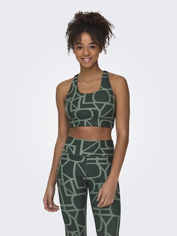 ONLY PLAY Medium Support Sports bra 'ONPDAISY-2' in Green