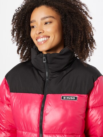 HUGO Red Between-season jacket 'Faressa' in Pink