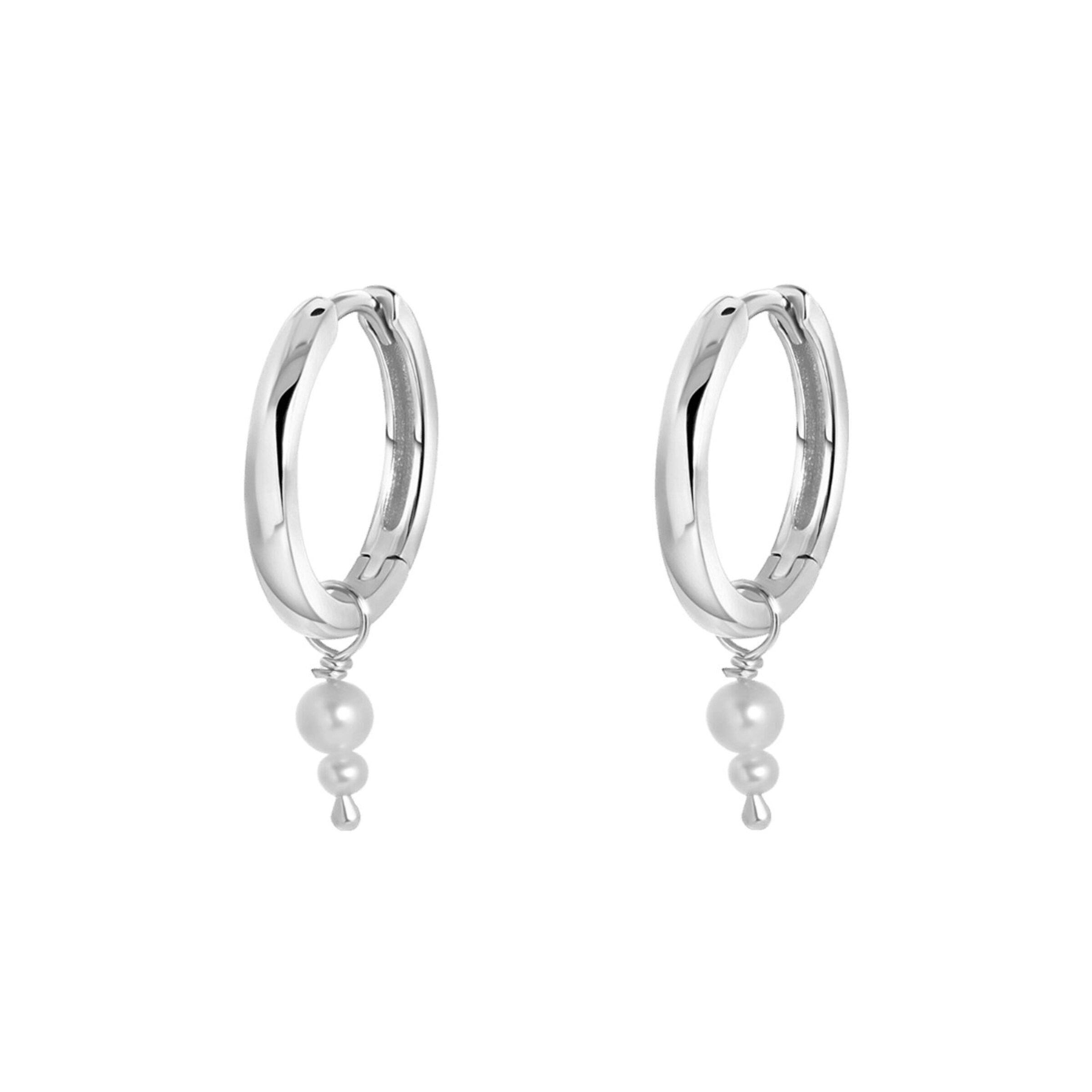 Lucardi Oorbellen 'Modern' in Zilver