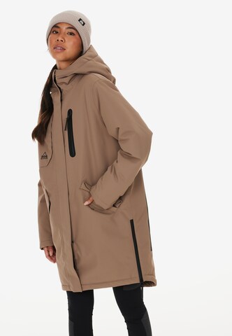 SOS Winter Coat 'MALBUN' in Brown: front