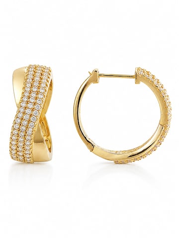 CHIVAL Earrings 'Twisted Luxe' in Gold: front