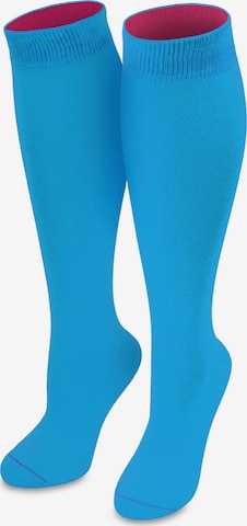 Chaussettes montantes normani en bleu : devant