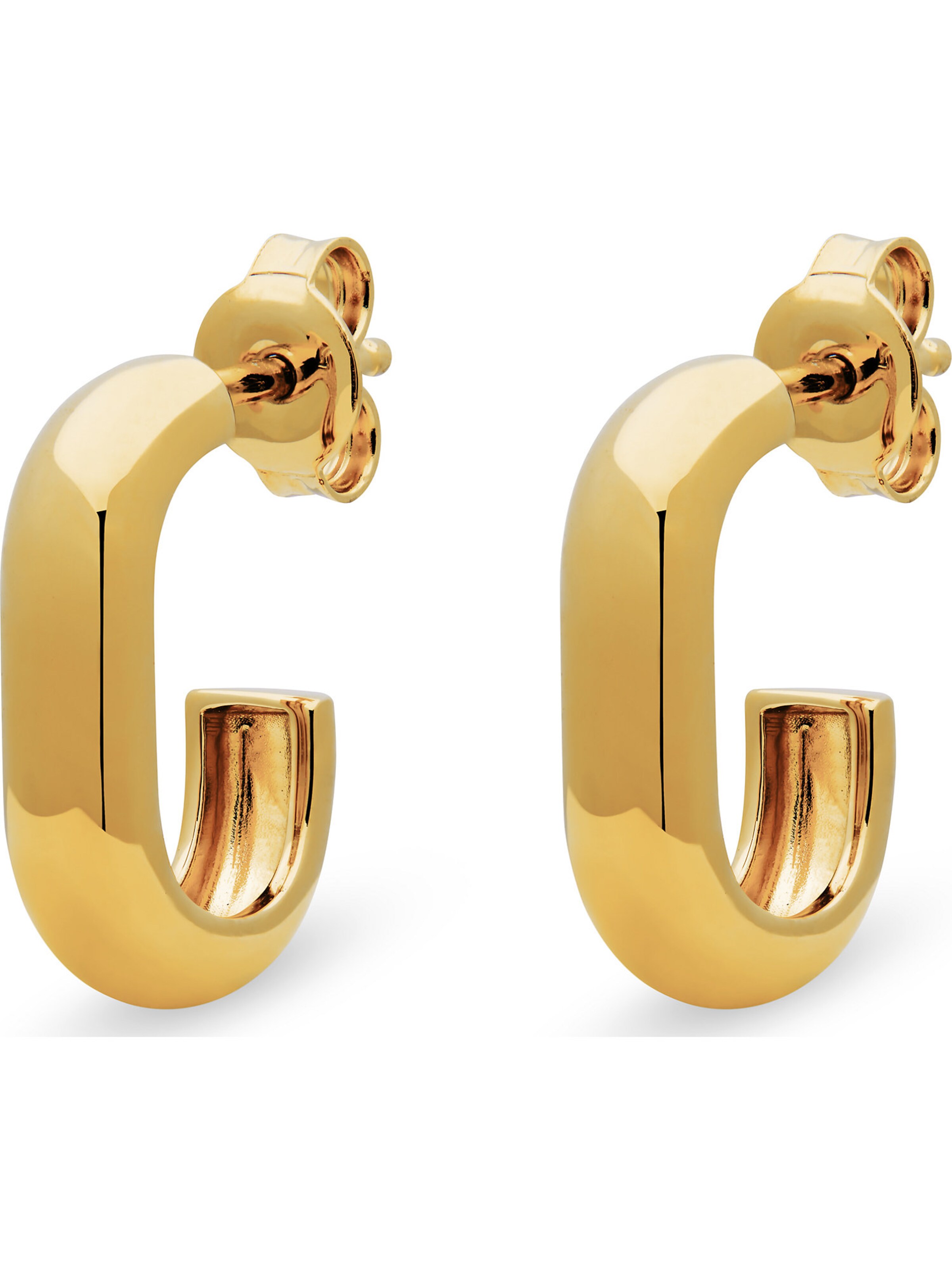 QOOQI Earrings in Yellow: front