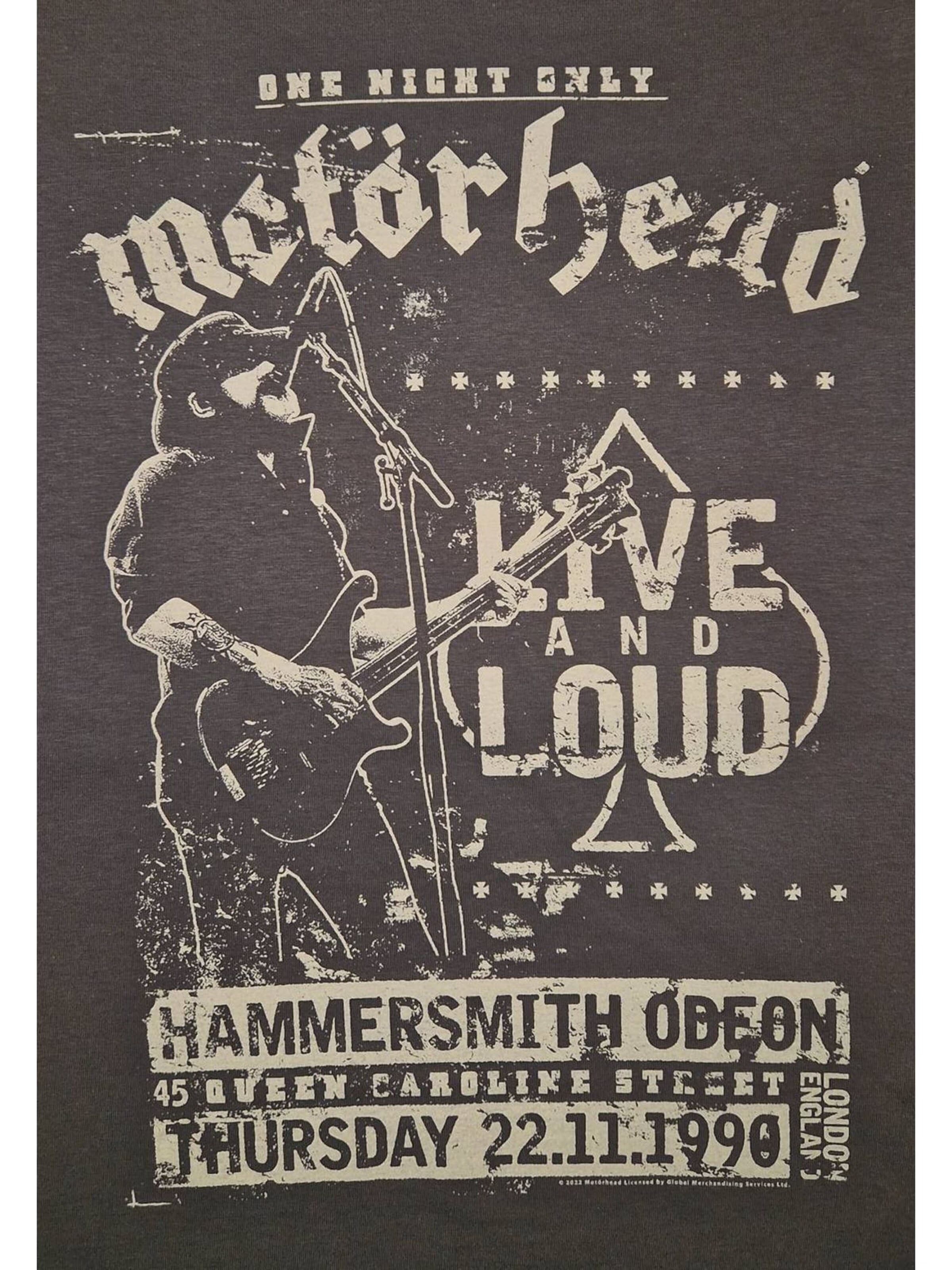 Motörhead Koszulka 'Motörhead Live and Loud  T-Shirt' w kolorze szary