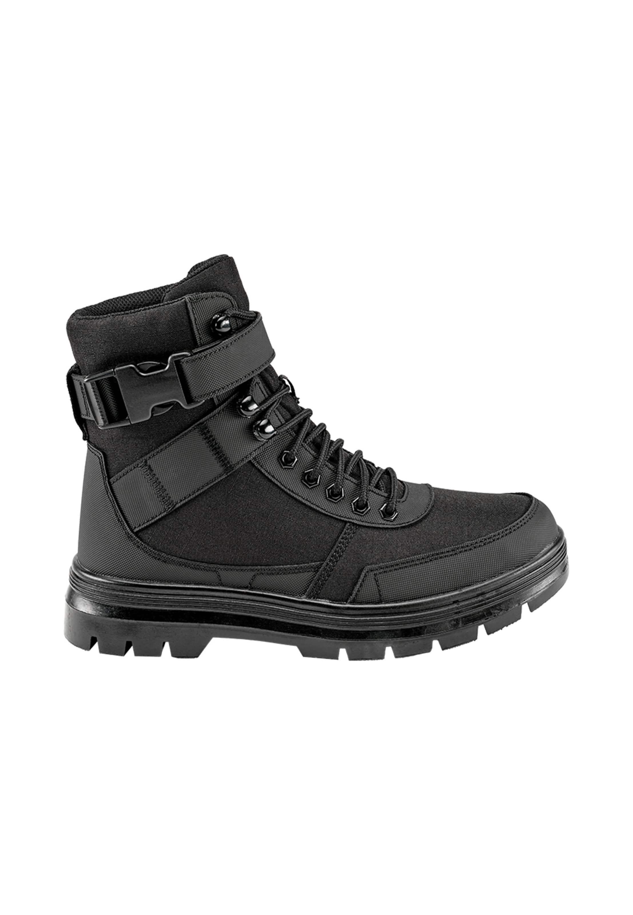 Brandit Schnürstiefelette in Schwarz: Vorderseite
