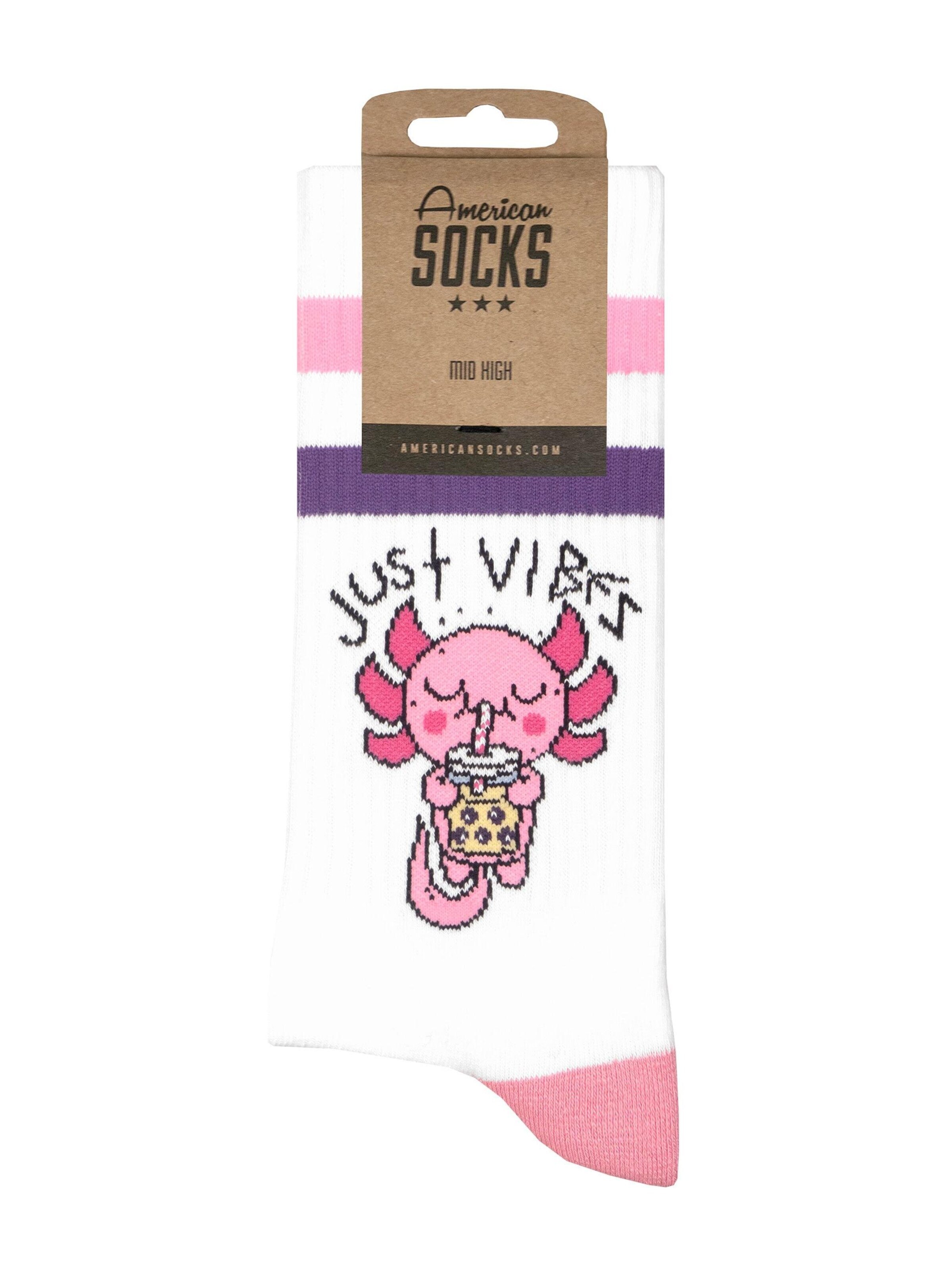 American Socks Socks 'Just Vibes' in White