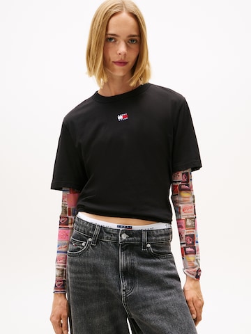 T-shirt Tommy Jeans en noir : devant