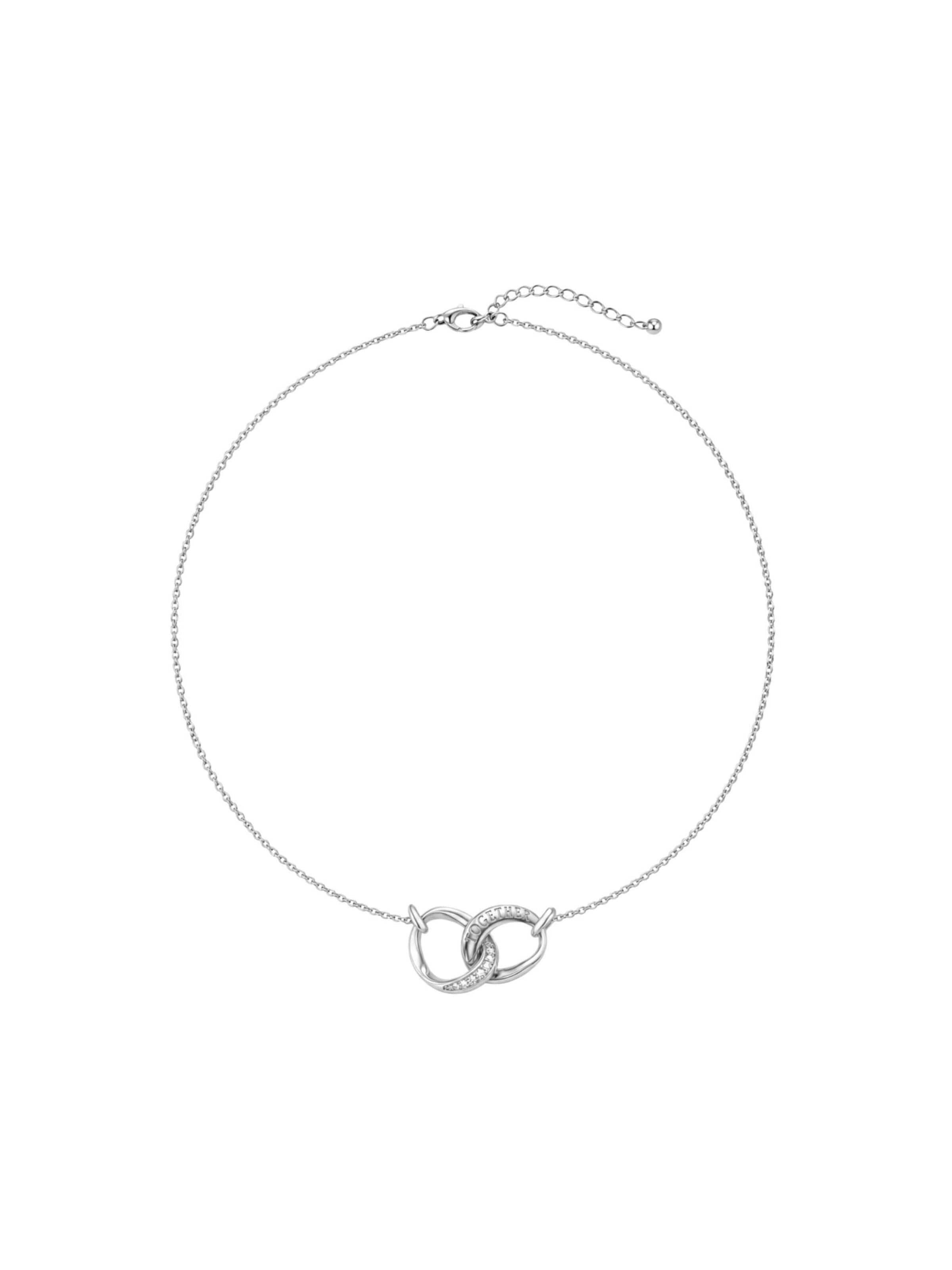 Chaîne 'Together Halskette aus Recyceltem Sterlingsilber mit Zirkonia' Thomas Sabo en argent : devant