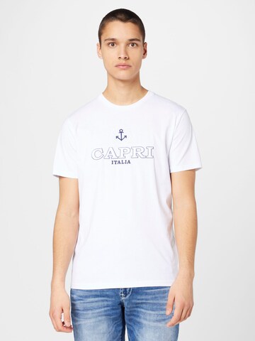 Tricou 'CAPRI ANCHOR' de la Harmony Paris pe alb: față