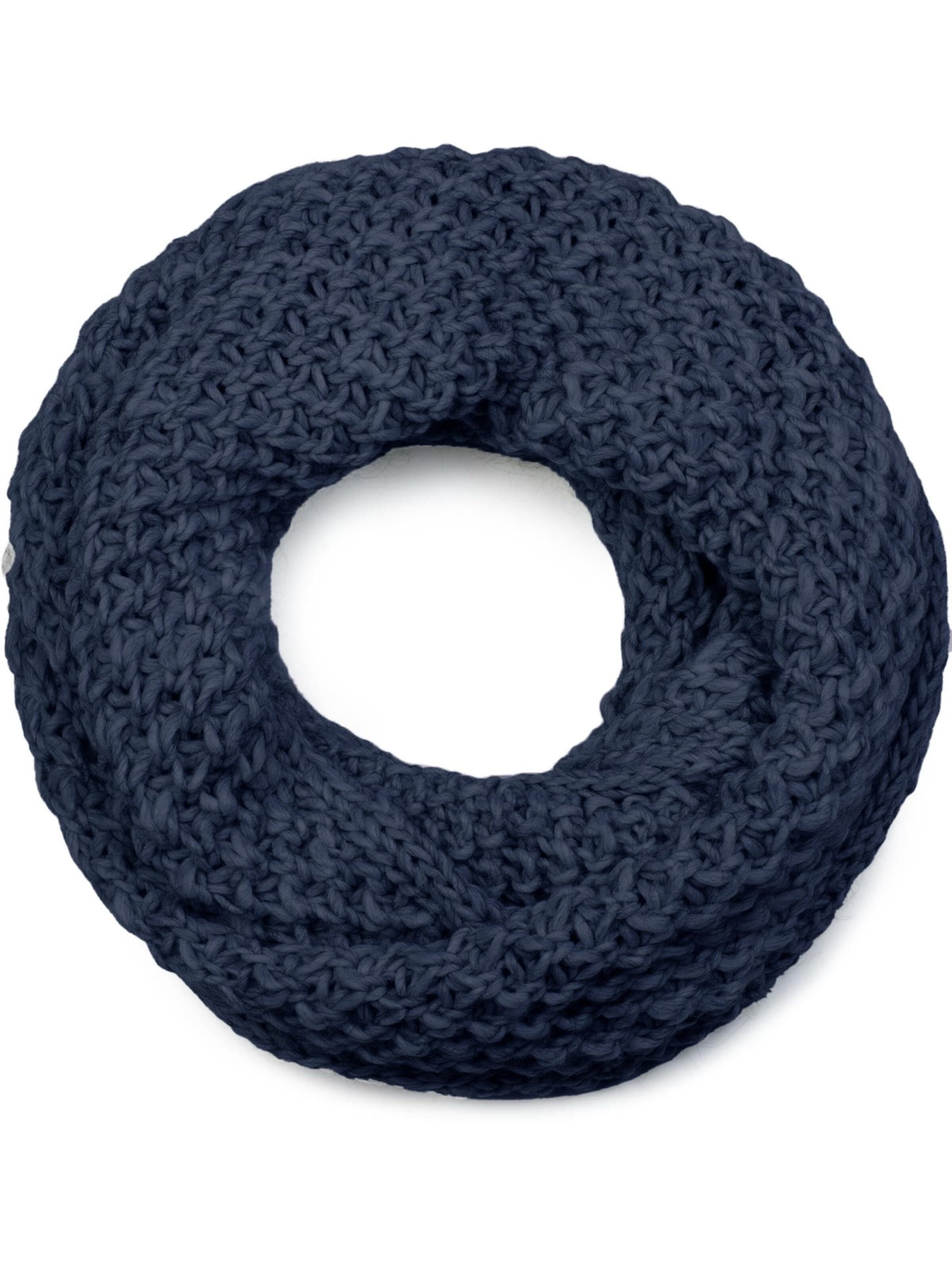 styleBREAKER Schlauchschal 'Grobstrick Loop Schal mit Woll-Anteil'‌‌‌‌‌‌ in Blau: Vorderseite