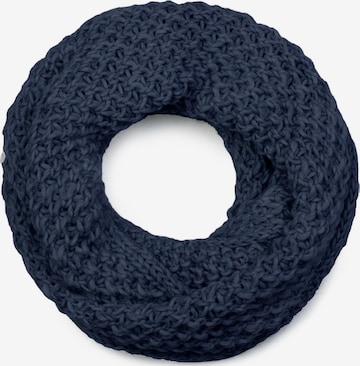 styleBREAKER Schlauchschal 'Grobstrick Loop Schal mit Woll-Anteil' in Blau: Vorderseite