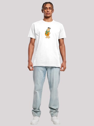 T-Shirt 'Fred Feuerstein Kick' F4NT4STIC en blanc