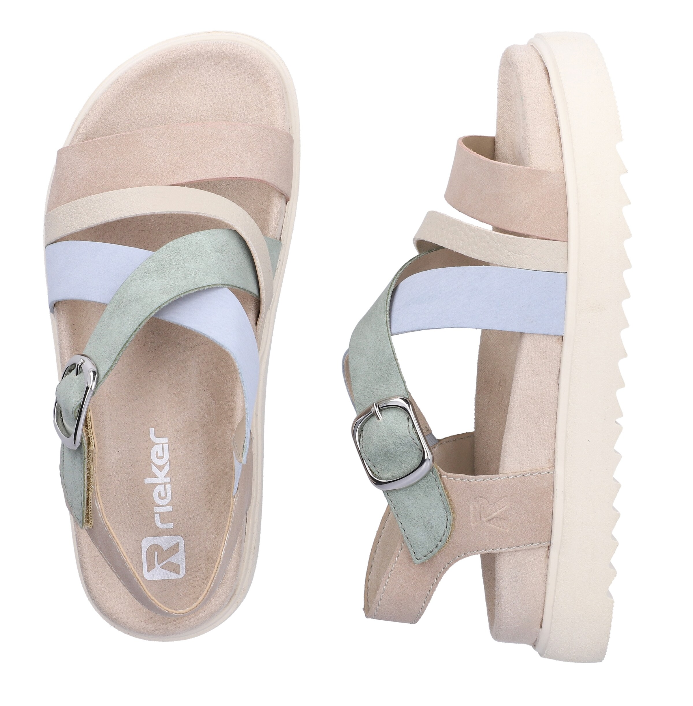 Sandales à lanières Rieker en beige