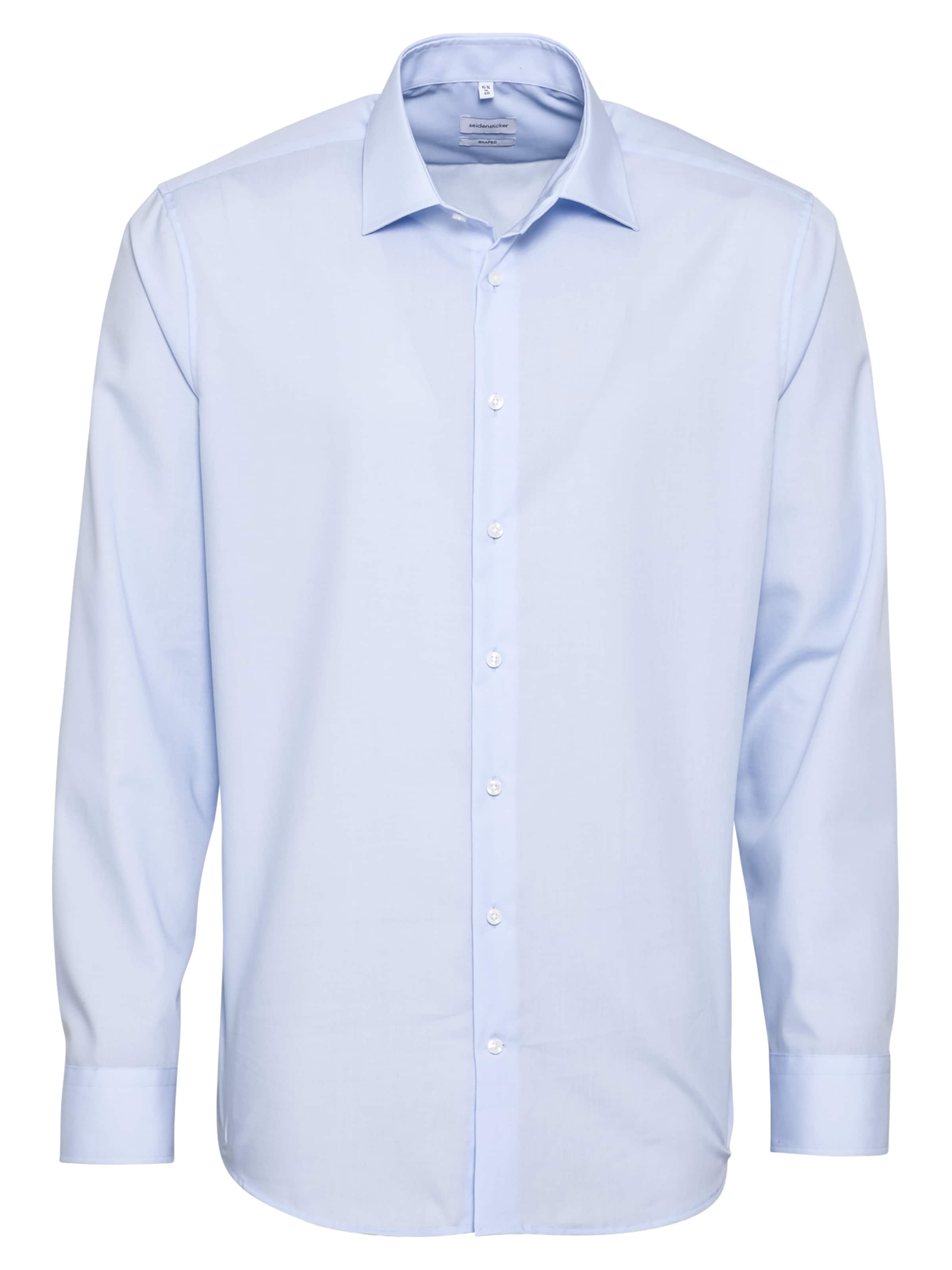 SEIDENSTICKER Слим Деловая рубашка в Синий: спереди