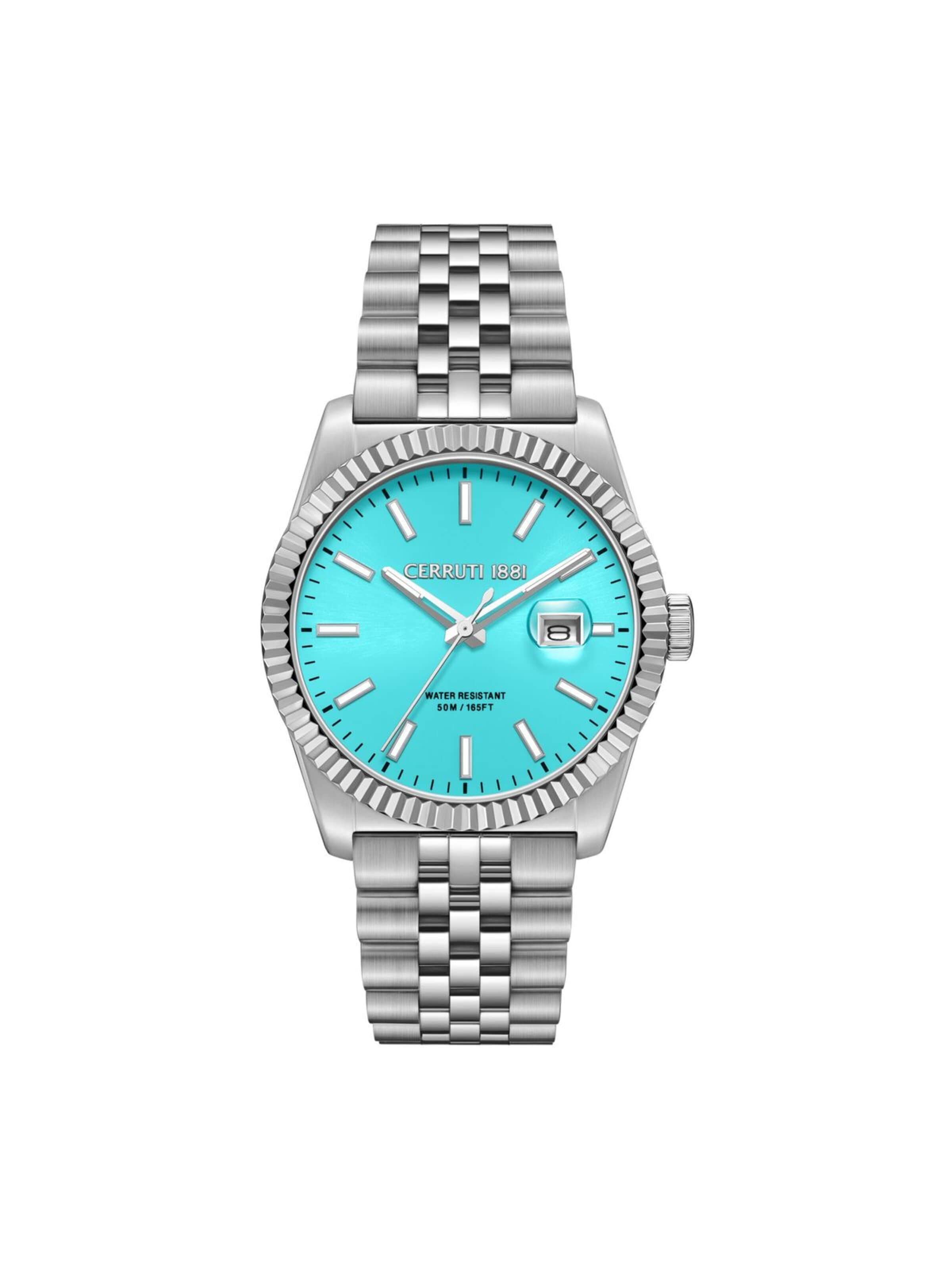 CERRUTI 1881 Zegarek analogowy 'Date watch Chienti' w kolorze srebrny: przód