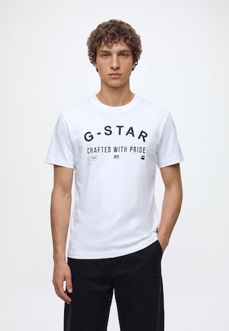 T-Shirt G-STAR en blanc : devant