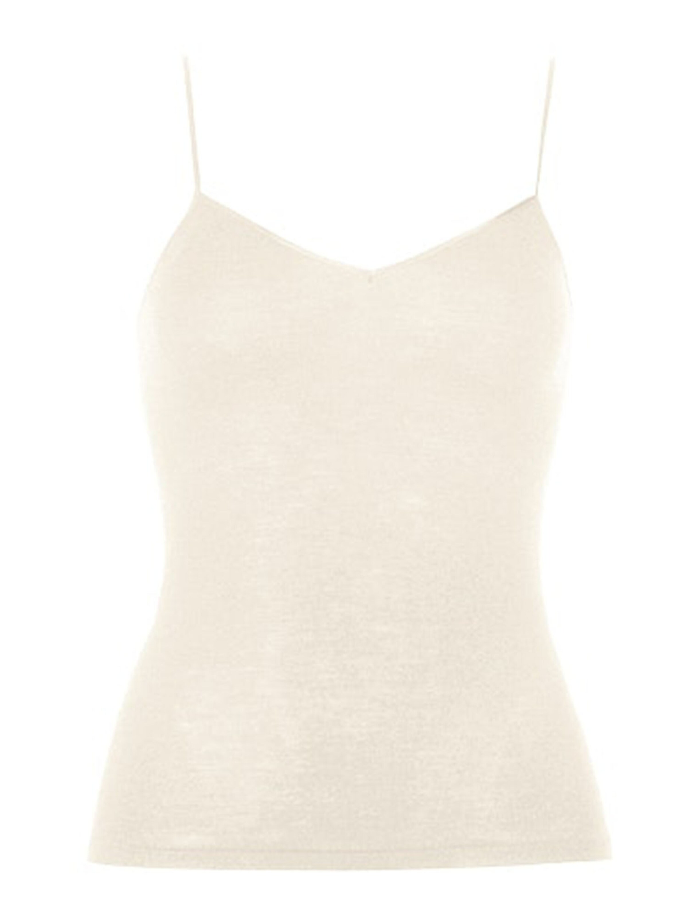 Hanro Top 'Woolen Silk' in White: front