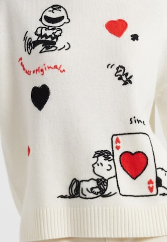 Chinti & Parker Trui 'Autumn Peanuts '25 Charlie Poker Pals' in Beige