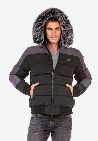 CIPO & BAXX Winterjacke in Schwarz