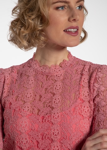 SPIETH & WENSKY Klederdracht blouse 'Ravioli' in Roze