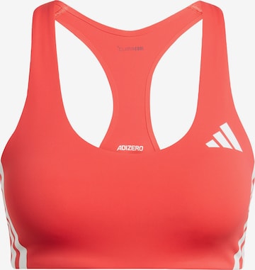 ADIDAS PERFORMANCE Bustier Sport bh 'Adizero' in Rood: voorkant