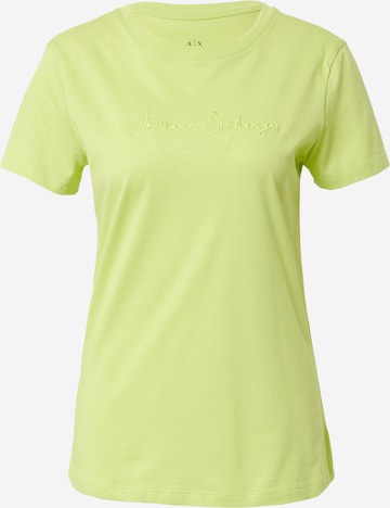 Tricou de la ARMANI EXCHANGE pe verde: față