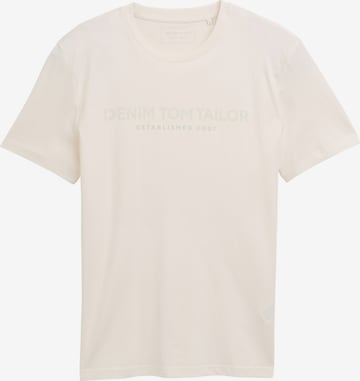 TOM TAILOR DENIM T-Shirt in Weiß: Vorderseite