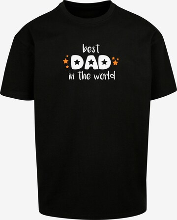 Maglietta 'Fathers Day - Best Dad In The World' di Merchcode in nero: frontale