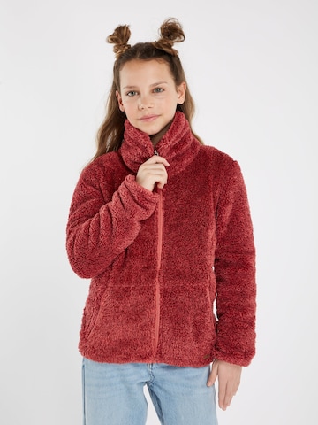 PROTEST Fleece jacket 'Riri JR' in Red: front