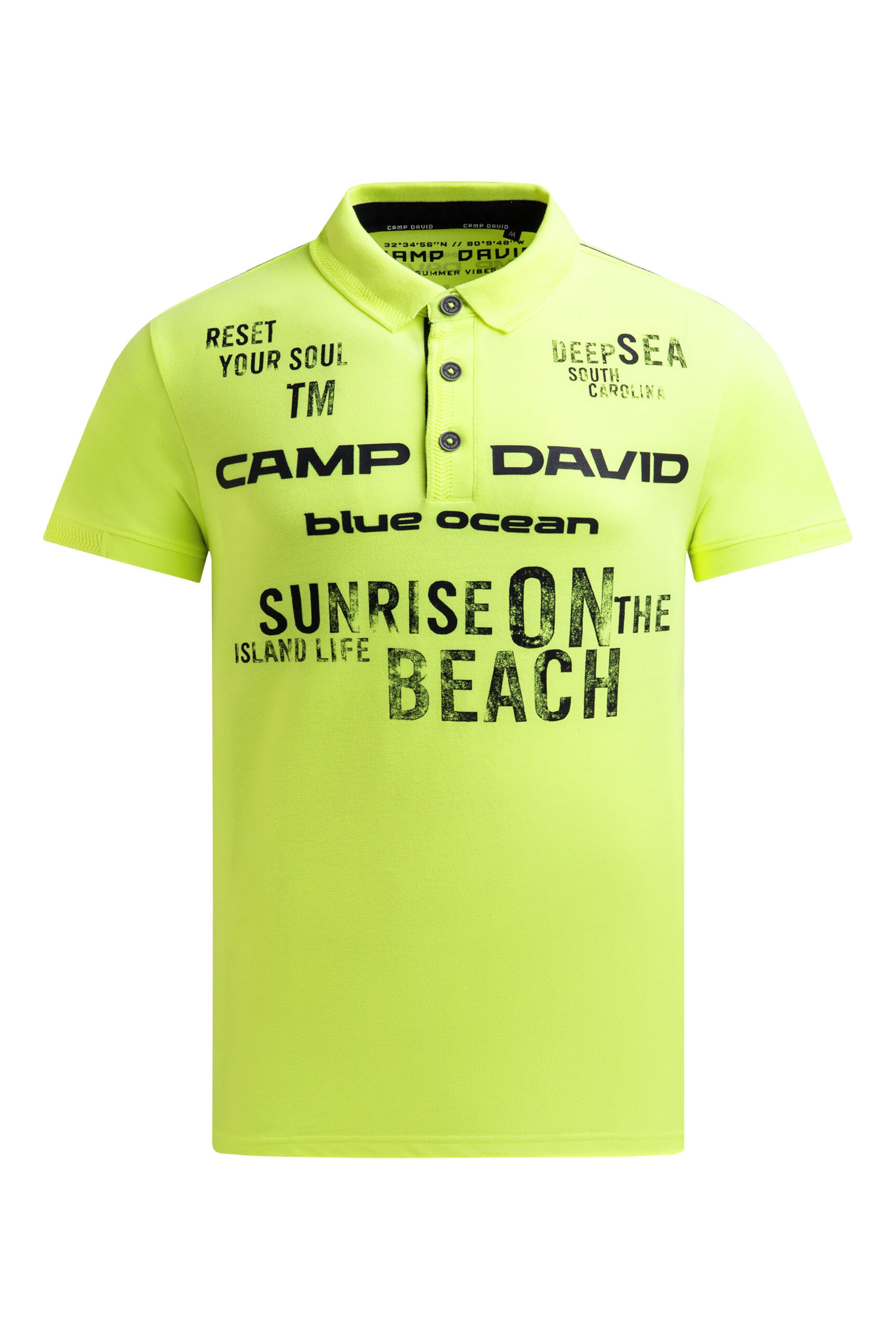 CAMP DAVID Shirt in Yellow: front