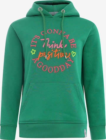 Zwillingsherz Sweatshirt 'Delinda' in Groen: voorkant