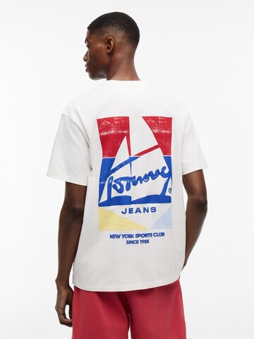 Tommy Jeans T-shirt 'SAILBOAT' i vit