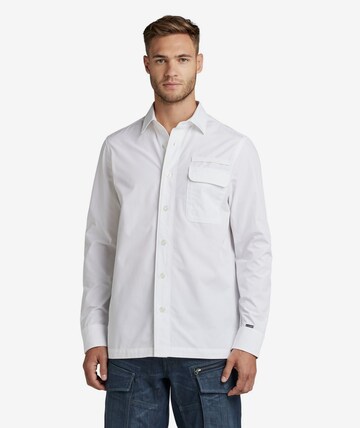 Coupe regular Chemise G-Star RAW en blanc : devant