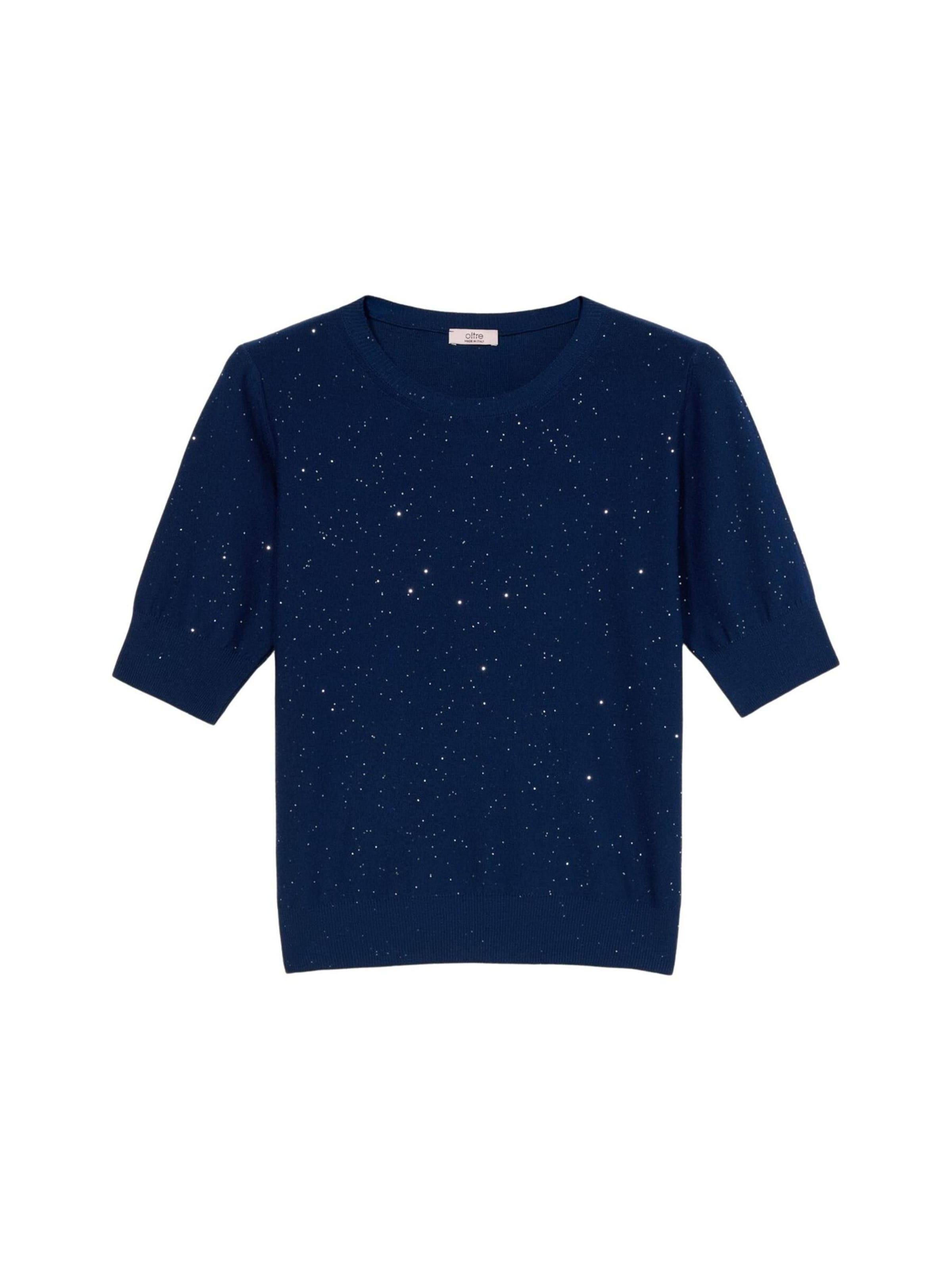 Pullover di oltre in blu: frontale