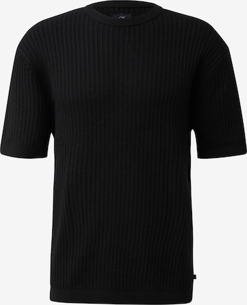 Pull-over QS en noir : devant