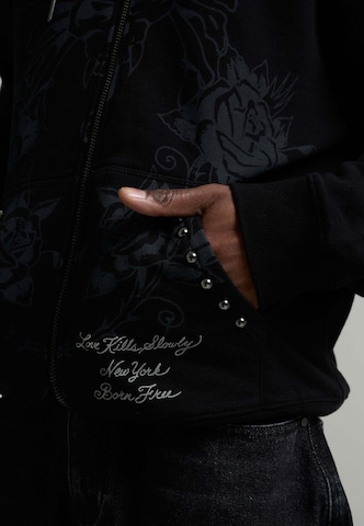 Ed Hardy Sweatjacka ' Love Kills' i svart